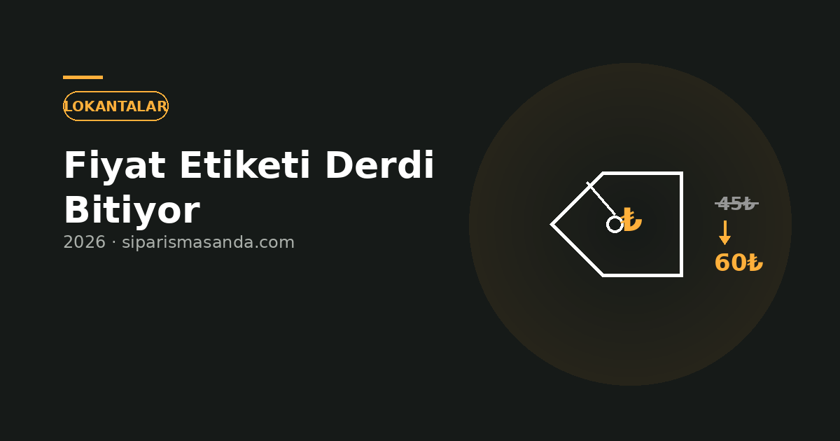 Lokantalarda Fiyat Etiketi Derdi Bitiyor