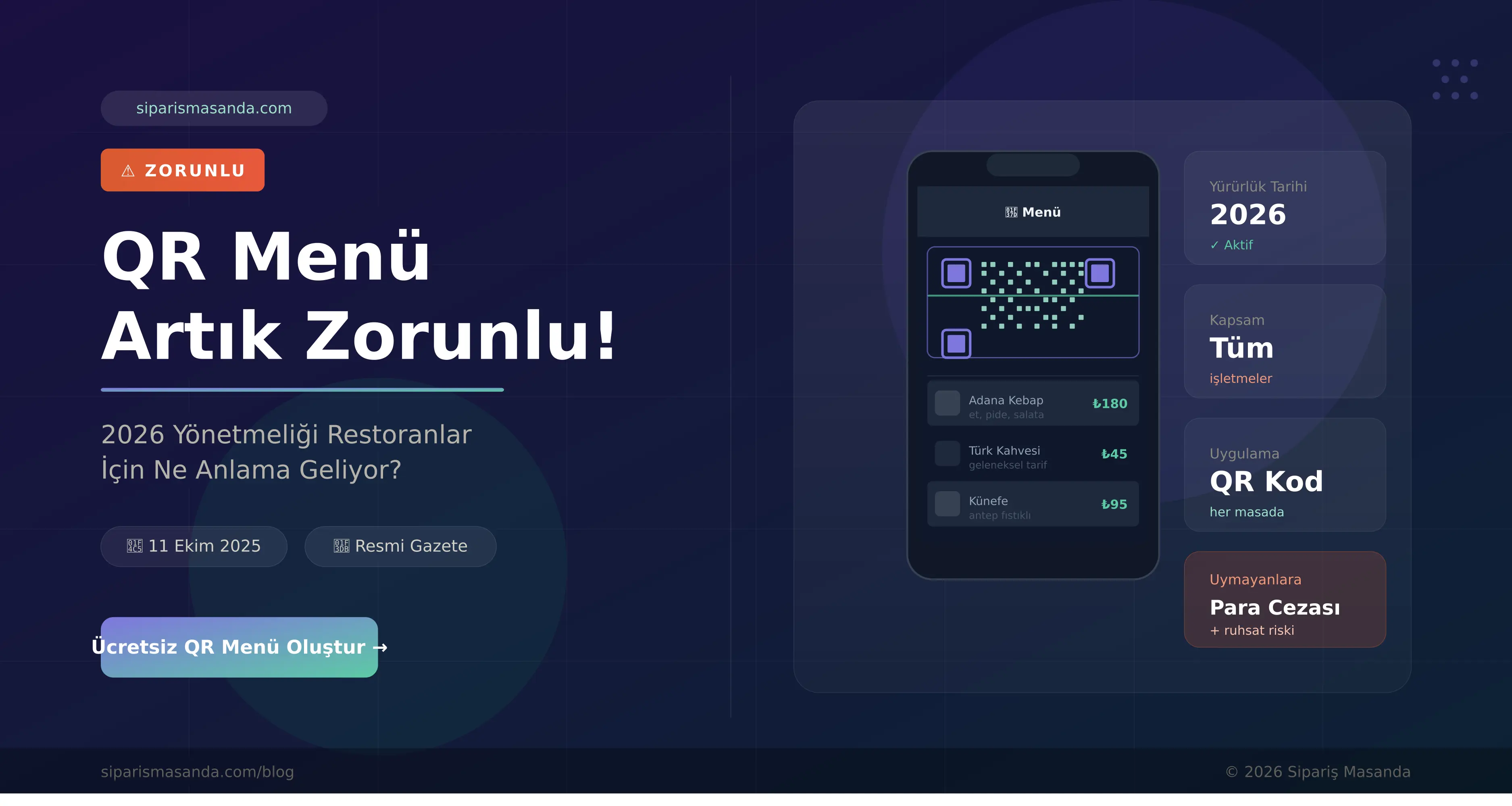 QR Menü Zorunlu Mu? 2026 Yönetmeliği Restoranlar İçin Ne Anlama Geliyor?