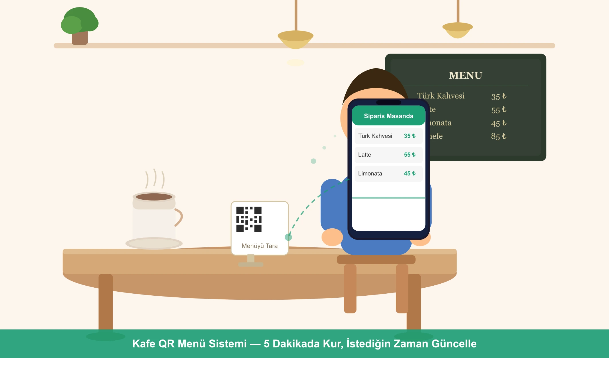 Kafeye Özel QR Menü Sistemi: 5 Dakikada Kurulum, Sınırsız Güncelleme
